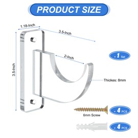 sourcing map Sword Wall Mounting Holder 1 Set Acrylic Lightsaber Display Rack Wall Mounted Sword Stand Display for Lightsaber Sword Wall Mount Clear