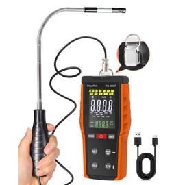 WapoRich Hot Wire Anemometer with Thermometer RQ-9000F Digital Wind Speed Gauge HVAC for Duct Inspection with Telescopic Probe Wind Speed 0.04 - 98.8 ft (0.1 - 30 m/s) / Temperature 0 - 45 °C, CFM/CMS