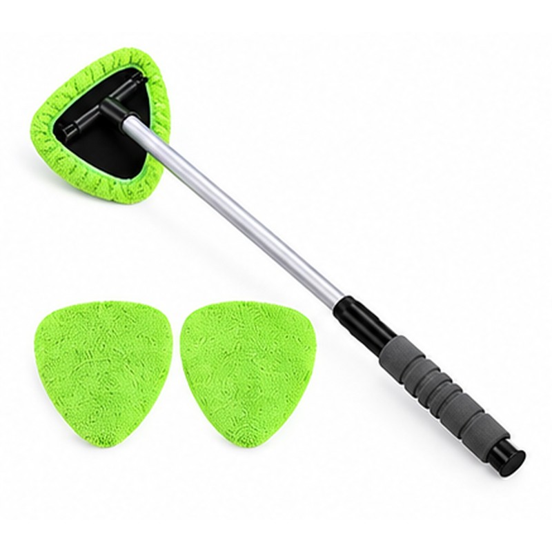 Telescopic Car Windshield Cleaning Brush Set – Extendable Microfiber Glass