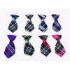 PET SHOW 8pcs Plaided Small Dogs Collar Charms Neckties Medium