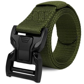 Aomig Military Style Quick Release Nylon Belt, Heavy Duty Work Belts, Tactical Belt for Men, Mens Belt Tactical with Quick-Release Metal Buckle, Nylon Riggers Belts for Men