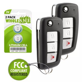 Wholesale-24-7 2 Replacement For 2005 2006 2007 2008 2009 2010 Nissan Xterra Flip Key Fob