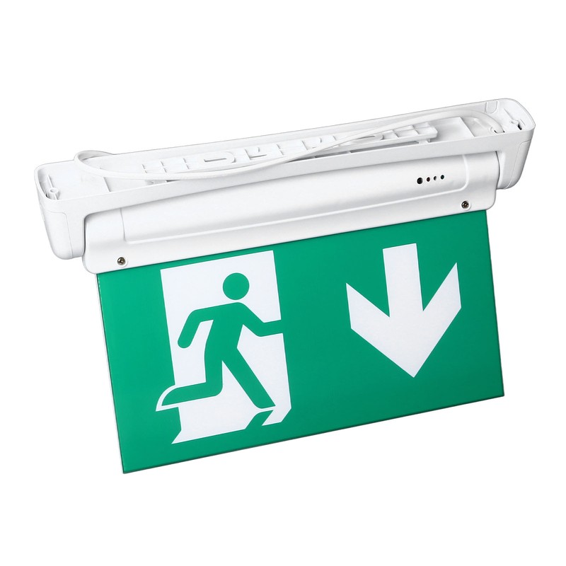 Exit Sign LED Battery Powered Emergency Safety Facilities Acrylic ABS