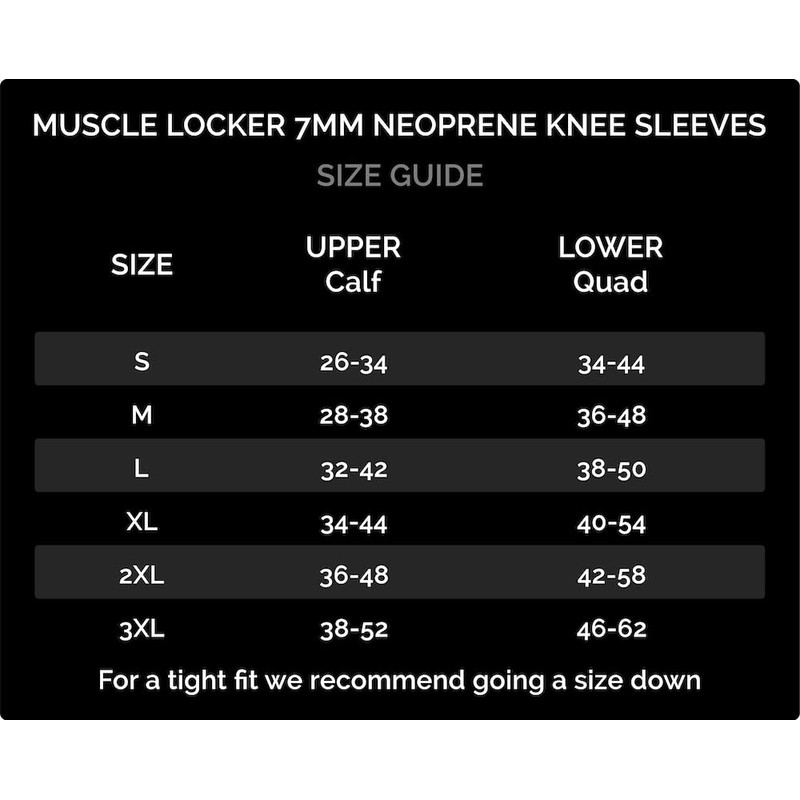 Muscle Locker 7mm Neoprene Knee Sleeves V2 (Small)