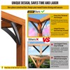 Heavy Duty 45 Degree Angle Support Bracket 2"×4" (Actual: 1.5"×3.2")