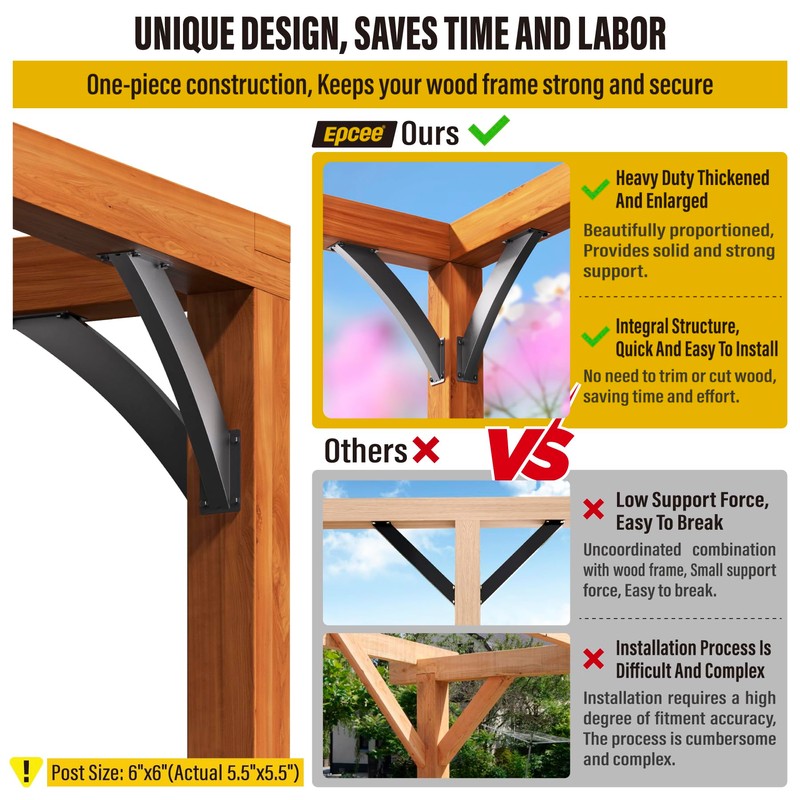 Heavy Duty 45 Degree Angle Support Bracket 2"×4" (Actual: 1.5"×3.2")