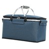 Picnic Bag Foldable Picnic Basket Insulated Comfortable Handle Ice Pockets