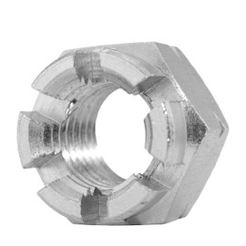 Techtanium® Crown Nuts M16 Made of A2 Stainless Steel (Pack of 5) | Hex Nuts | Locking Nuts | Serrated Nuts | DIN 935