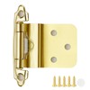 40 Pack 20 Pair Gold Cabinet Hinges - 3/8 inch
