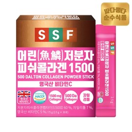 Pure Foods 500 Dalton Young Low-Molecular Fish Collagen 1500mg Stick 1 Box (30 Packets) Vitamin C / 순수식품 500달톤 어린 저분자 피쉬 콜라겐 1500mg 스틱 1박스(30포) 비타민C
