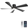 Ohniyou 52” Low Profile Ceiling Fan with Lights, Remote &