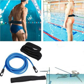 SUQ Swimming Belt for Pool 4 m, Pool Swimming Belt Adjustable, Swimming Belt for Children and Adults, Swimming Aid Belt, Increases Strength and Endurance, Aqua Fitness, Fitness Accessories (Blue)