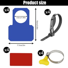 Pack of 4 Blue Pool Hose Holder, Pool Hose Holder Kink Protection, Swimming Pool Pipe Bracket, Plastic Kink Protection, Anti-Strain (30-37 mm)