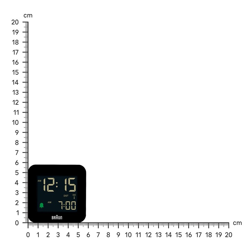 Braun BC08B-DCF Digital Travel Alarm Clock Central European Time Zone