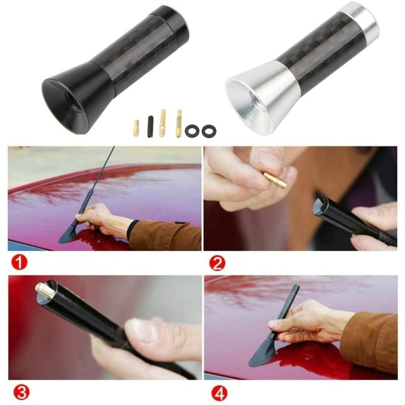 14 Pieces/Set Car Short Antenna Aluminum Alloy Short Car Antenna