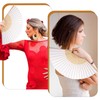 oooaooo Pack of 4 White Fans Wedding Hand Fan Sturdy,