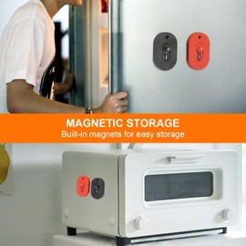 YRAKOZIN Magnetic Bread Lame Dough Scoring Tool [2PCS], Retractable Razor for Sourdough Bread Baking & Bread Making Tool - Contains 10 Razor Blades (2 Count, Black + Red)