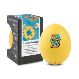 Good Vibes BeepEgg – Egg Timer for Boiling Eggs – Musical Egg Cooker for Soft, Medium, Hard Boiled Eggs – Food Safe – Singing Floating Egg Timer – Egg Cooker for 3 Levels of Doneness - Brainstream