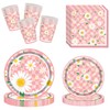 Daisy Disposable Plates for Party 60 Pieces Party Plates and
