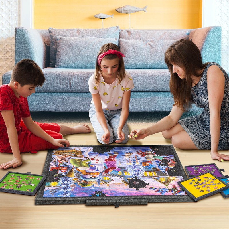 Tektalk Jigsaw Puzzle Table with Integrated Adjustable Stand/Bracket, 3-Tilting-Angle Super