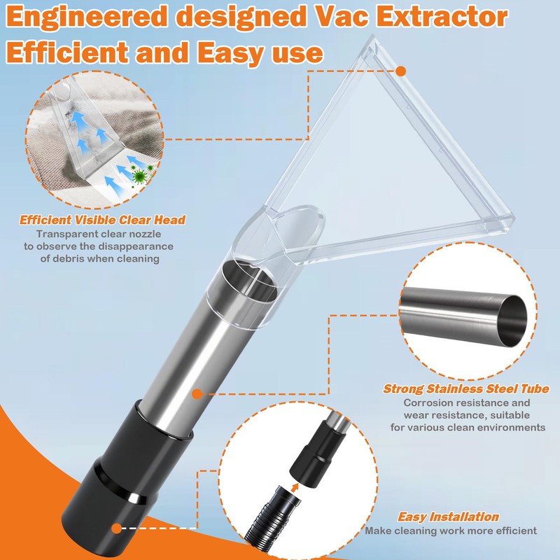 SplashPower Universal Fit All Shop Vacs Extractor Attachment Kit Wet/Dry