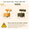 Kids Rolling Stool with Backrest, Small Chair for Toddler Desk