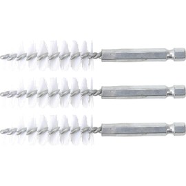 BGS 3078-16-N | Nylon Brush | 3-Piece | 16 mm | Drive External Hexagon 6.3 mm (1/4 Inch) | Hole Wire Brushes | for BGS 3078