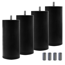 Skuehod 6 Inch Metal Legs for Adjustable Bed Frame, Bed Frame Support Legs Replacement Set of 4 (6 inches, M8 Thread)