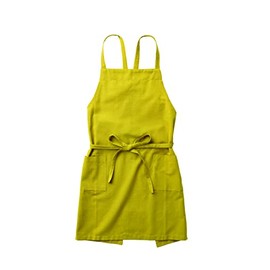 Lep 500002 Habitual Sol Apron, Yellow, Plain, Length 28.7 inches (73 cm), Width 33.1 inches (84 cm), Pockets, 100% Cotton, Machine Washable, Women's, Men's, Shoulder Tie, Stylish, Cute, Kitchen,