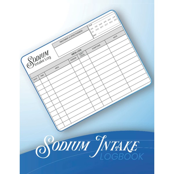Sodium Intake LogBook: Track Daily Meals Amount of Sodium Symptoms