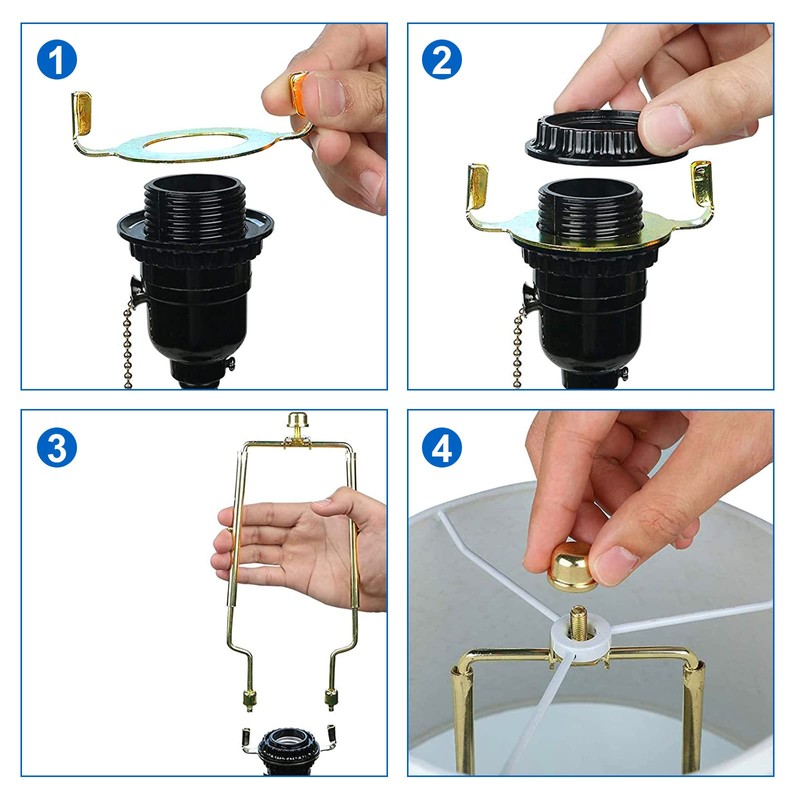 WEAVERBIRD Lamp Harp Holder, 7 8 9 10 Inch Adjustable