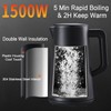 QUAXWELL 1.5L Electric Kettle Stainless Steel, Double Wall Cool Touch