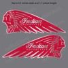 isellstickers BM-12084 Reflective Indian Motorcycle Bonnet Safety Bike Helmet Decal
