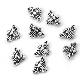 JGFinds Bee Charms Spacer Beads - 95 Pack, 1.3mm Hole, DIY Craft Keychain, Jar Charms and Bee Embellishments, Bulk Jewelry Making Supplies (Bumble Bees)