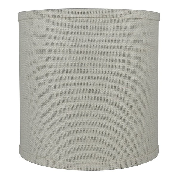 Urbanest Cream Burlap Drum Lampshade, 10" x 10" x 10",
