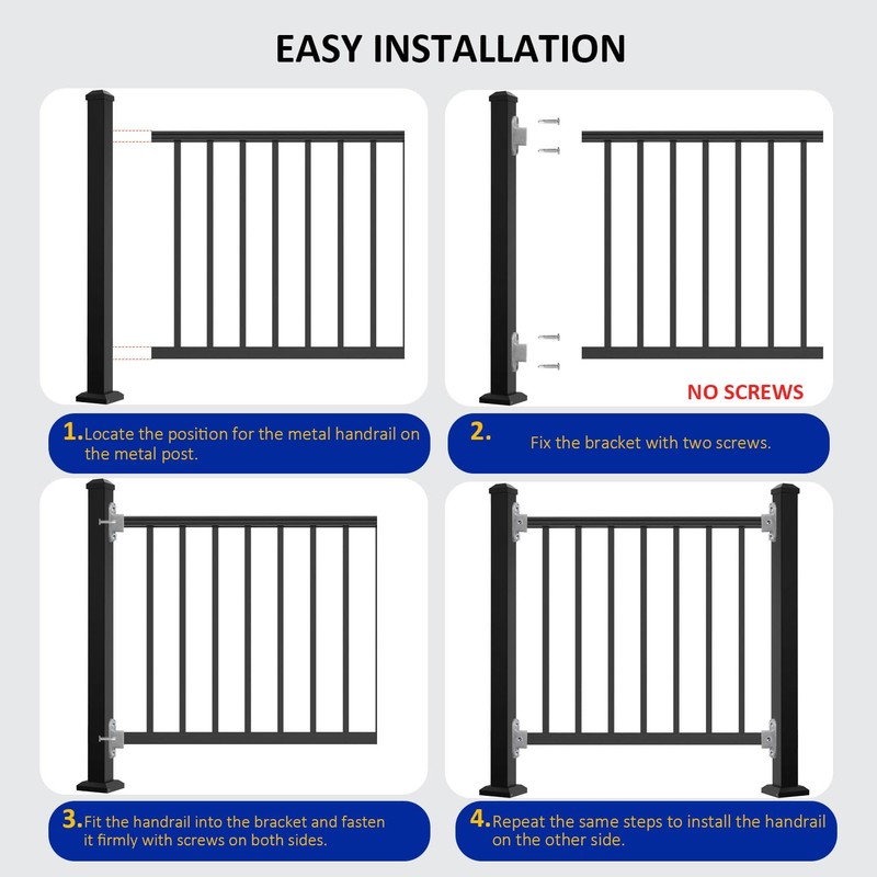 20 Pack 1-1/4'' x 1-1/4'' Aluminum Post Bracket, Wall Mount