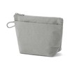 MUJI 84475658 Wrinkle Nylon Pouch with Gusset, Gray, S, Approx.