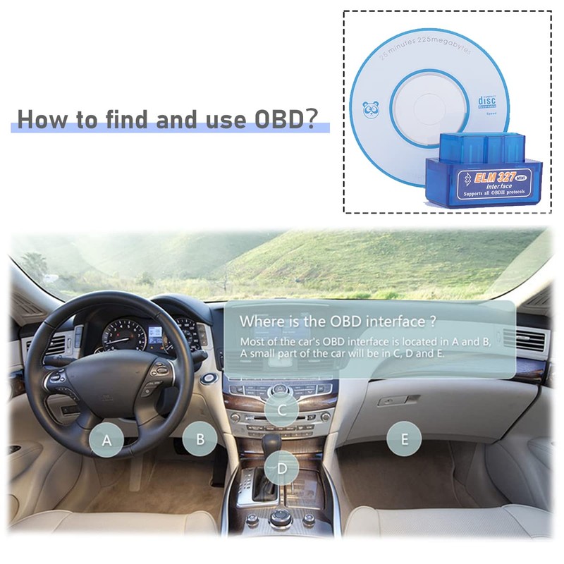 Mini Bluetooth OBD2 Scanner, Car Diagnostic Scan Tool for Android