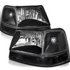 SPEC-D TUNING Black Headlights + Corner Lights Compatible with 1998-2000