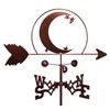 SWEN Products Crescent Moon and Star Weathervane (Adjustable Mount Included)