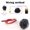 weideer 12V Round Rocker Switch Waterproof with Shell Blue LED