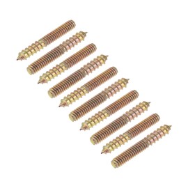 METALLIXITY Pack of 10 double-sided 1/4-20 x 1-3/4 inch hanger bolts, self-drilling for home repair