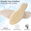 2 Pairs of Lambskin Insoles, Heat Insoles for Shoes, Warm