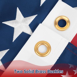 American Flag 4x6FT,Heavy Duty Outdoor US Flag,All-Weather American Flags for Outside with Embroidered Stars and Sewn Stripes, Brass Grommets