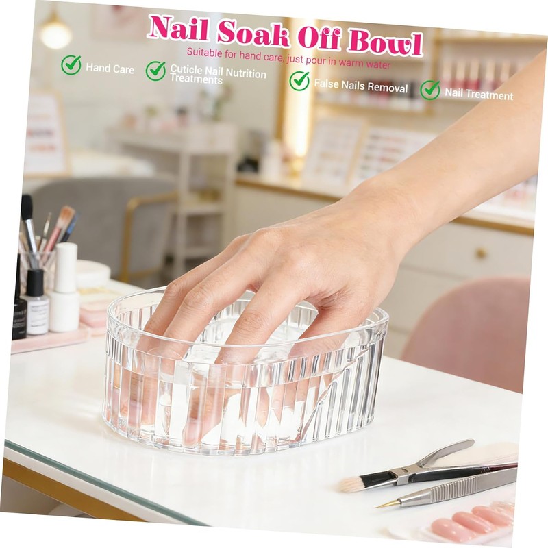 Cuencos para Remojar las Manos Transparente Bowl de Manicura para