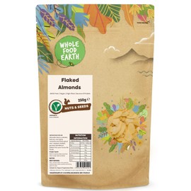 Whole Food Earth® - Flaked Almonds 250 g | GMO Free | High Fibre | Source of Protein