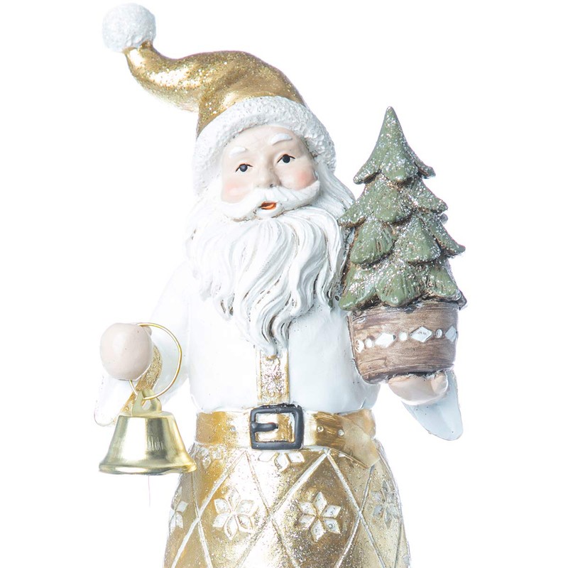 Running Decora Navidad Rococo Adorno navideño Santa Dorado con Pino