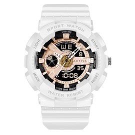 INVICTA Shock Resistant Watch White Band with Gold