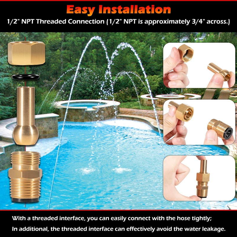 590041 R0560400 Upgrade Swimming Pool Spa Brass Deck Jet Nozzle