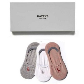 Hazzys (대구신세계)HAZZYS DAILY 면 혼방 퍼피로고 덧신 페이크삭스 3종세트 HISS1E201WT (Daegu Shinsegae) HAZZYS DAILY Cotton Blend Puppy Logo No-Show Socks 3-Piece Set HISS1E201WT